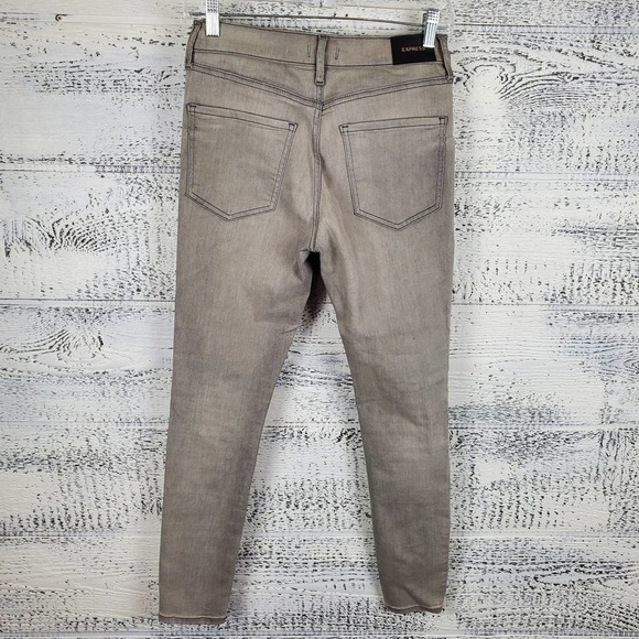 Express Denim Jeans Gray Blue Casual Skinny Mid Rise Size 4R Pants Lot of 2 - Picture 7 of 9